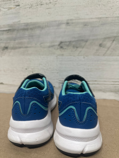 Size 1 (Youth) ASICS Blue Velcro Shoes - Good Used Condition*