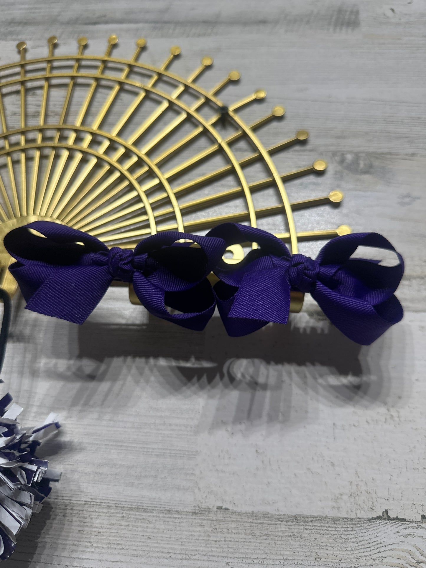 Lot of 5 Various Purple and White Hair Accessories - Good Used Condition