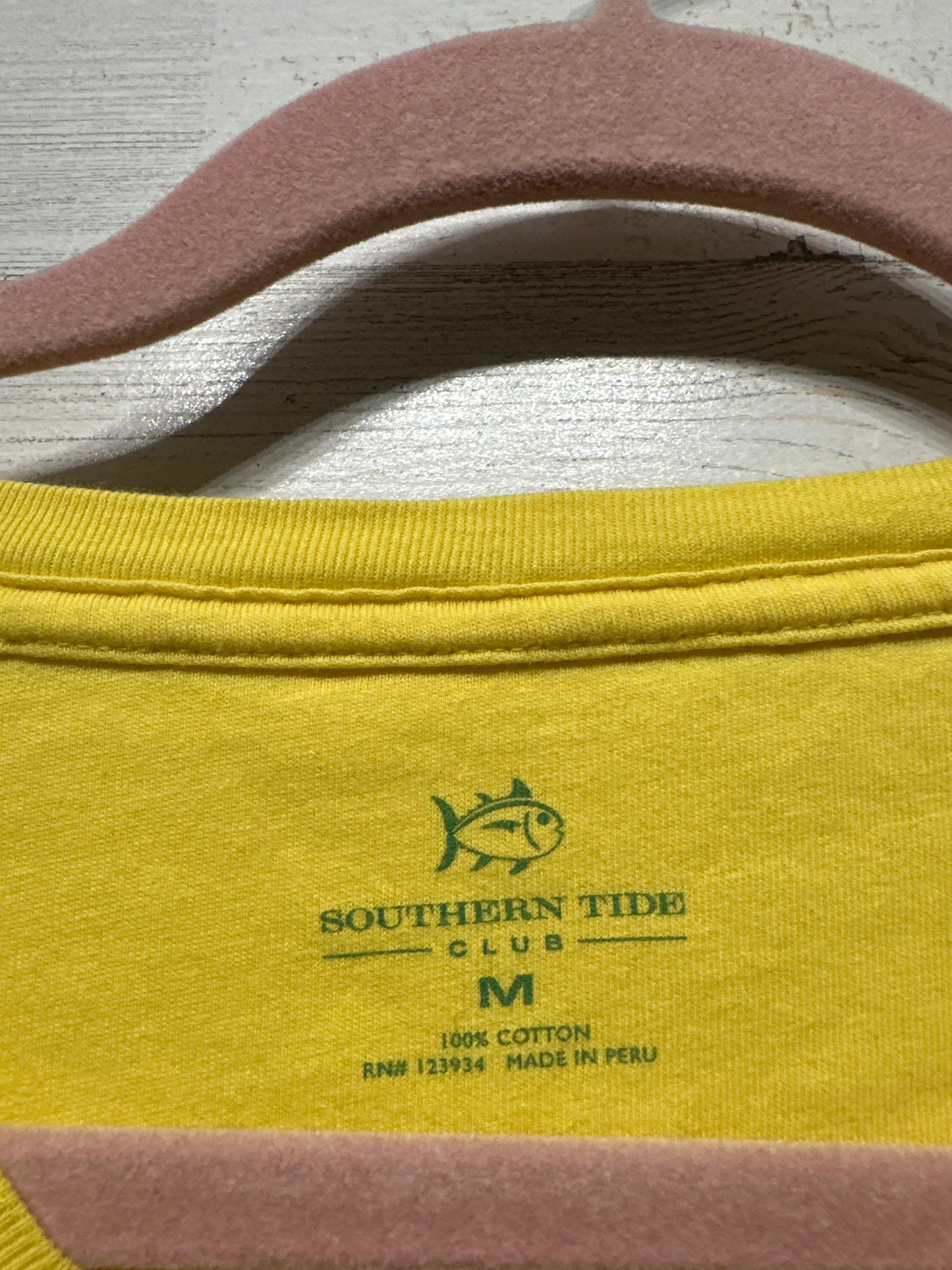 Southern Tide Men’s Medium Yellow Long Sleeve Shirt VGUC