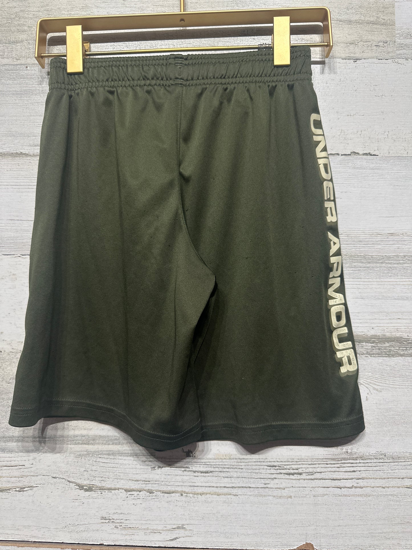 Boys Size Youth Small Under Armour Olive Green Shorts - Play Condition**