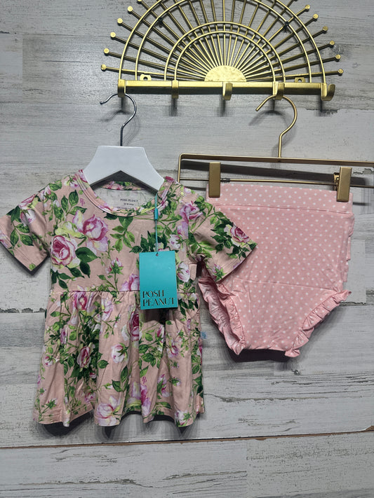 Size 12-18m Posh Peanut Bamboo Reina Peplum Set - New With Tags