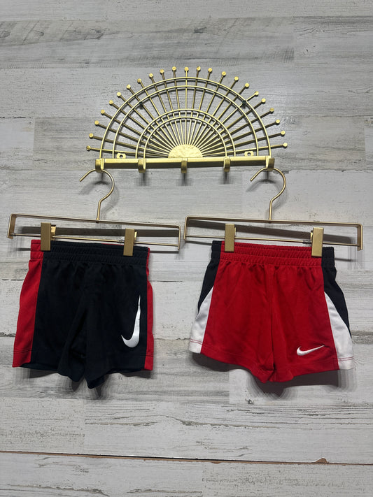 Nike Shorts Lot - Red and Black- 2 Pieces - Boys Size 18m - Good Used Condition