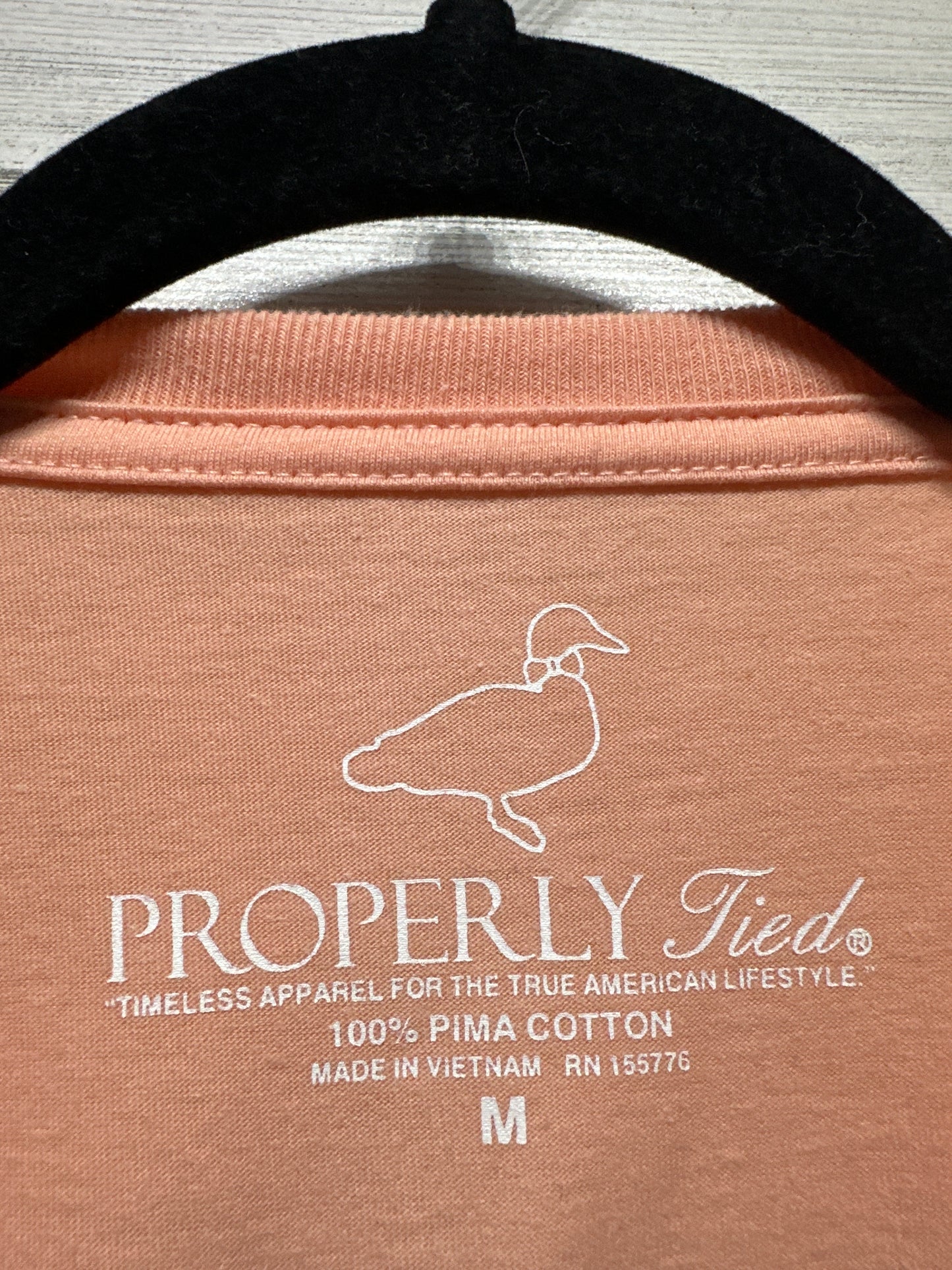 Men's Size Medium Properly Tied Pima Cotton Crab T-Shirt - Play Condition*