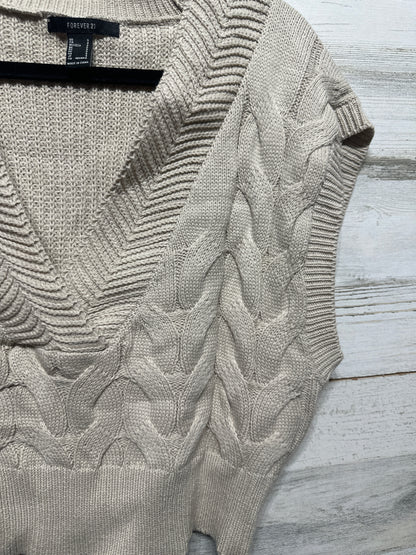Women’s Small Forever 21 Cropped Sweater Vest - Very Good Used Condition