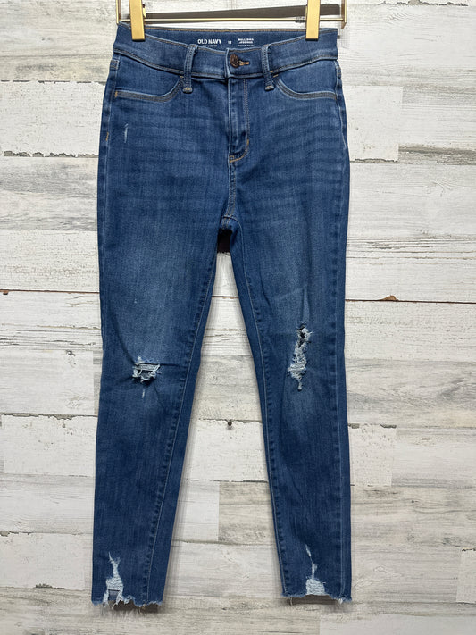 Girls Size 12 Old Navy Distressed Ballerina Jeggings With Adjustable Waist - Very Good Used Condition
