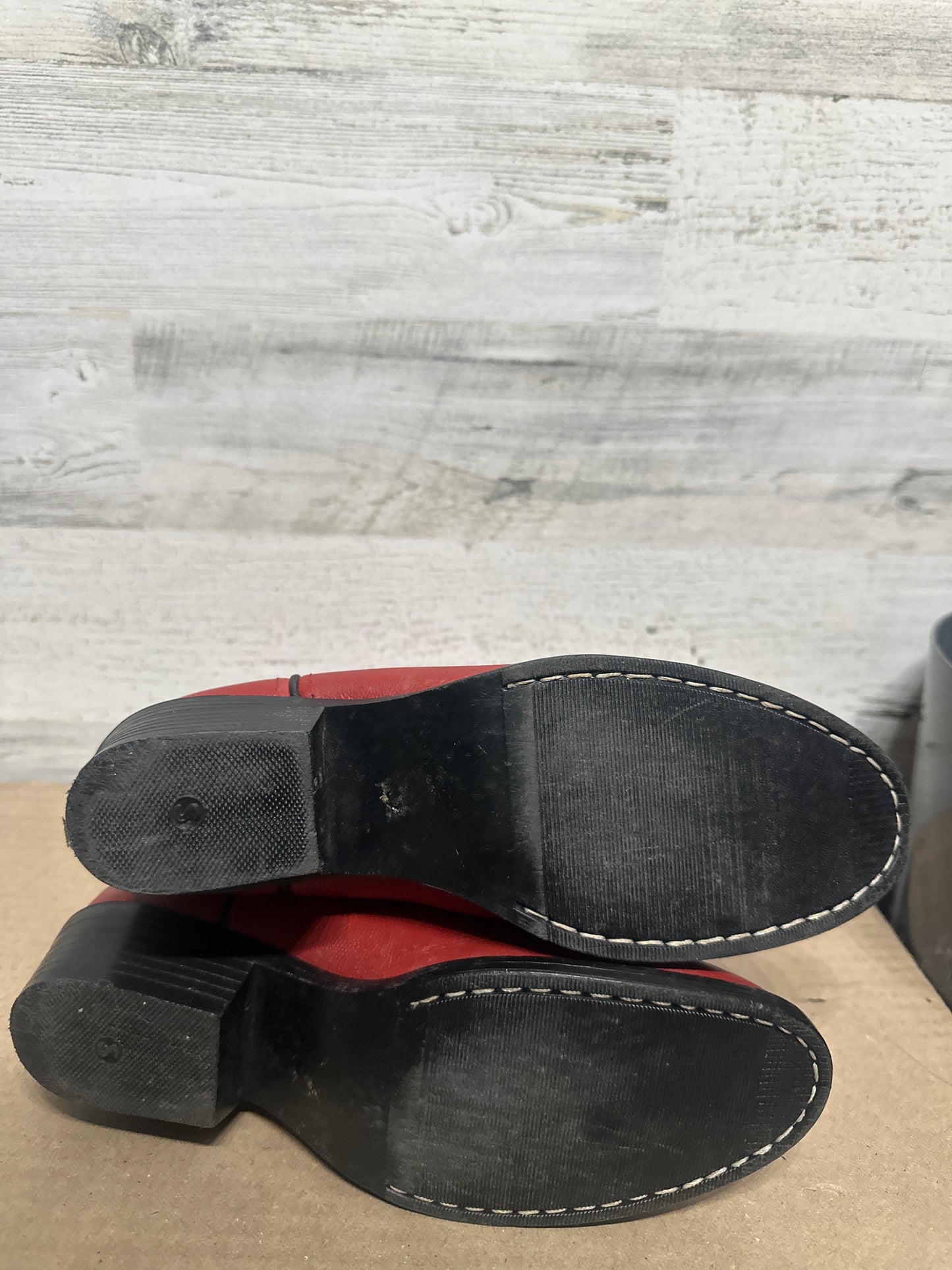 Masterson Boot Company Kids Size 3 Red Leather Cowboy Boots Western Rodeo GUC