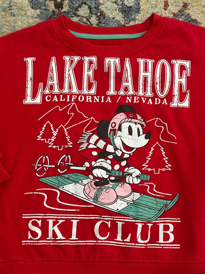 Minnie Mouse Disney Girls 4T Ski Club Sweatshirt VGUC