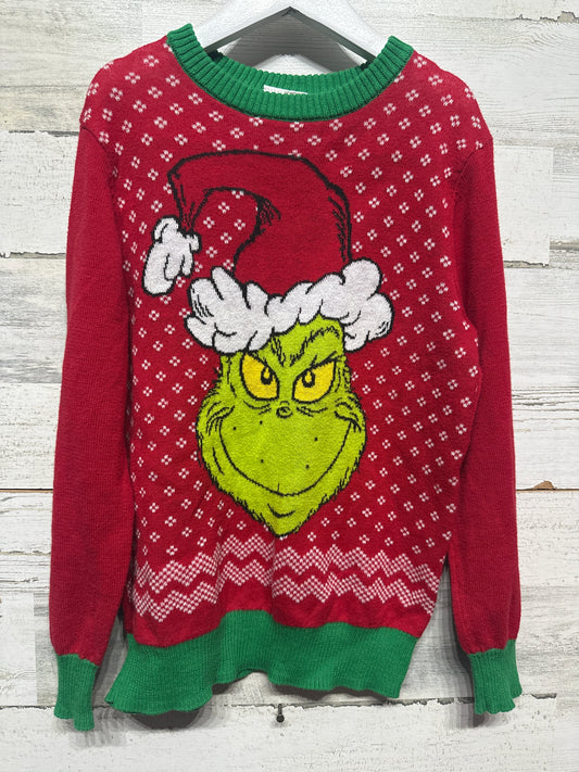 Grinch Holiday Sweater - Fits Like Youth Size 7/8 - Very Good Used Condition