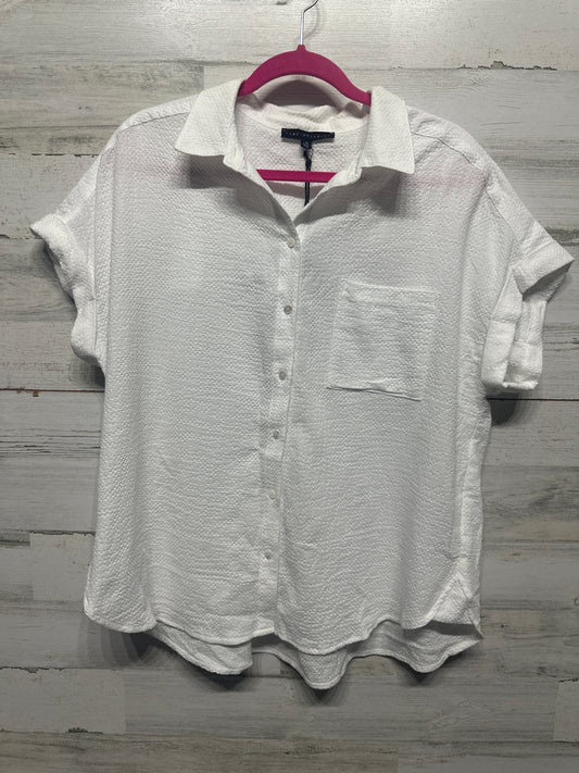 Women's Size XL Jane + Delancey White Gauzy Button Up Shirt  - New With Tags