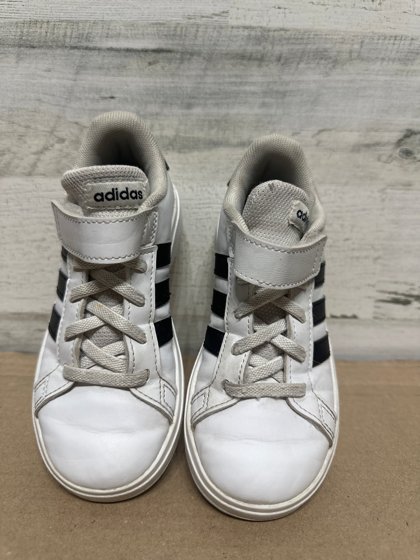 Size 12 (Little Kid) Adidas Black and White Shoes - Good Used Condition