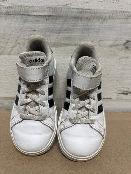 Size 12 (Little Kid) Adidas Black and White Shoes - Good Used Condition
