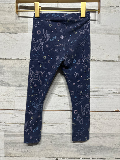 Girls Size 3t Hanna Andersson Unicorn Leggings - Good Used Condition