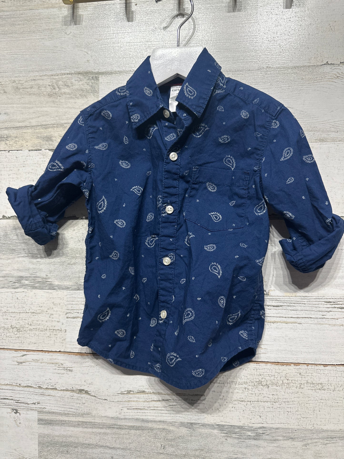 Boys Size 2t Carter’s Bandana Button Up Shirt - Good Used Condition