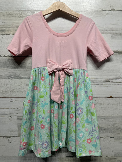Girls Size 5 RuffleButts Bunny Floral Dress - Very Good Used Condition