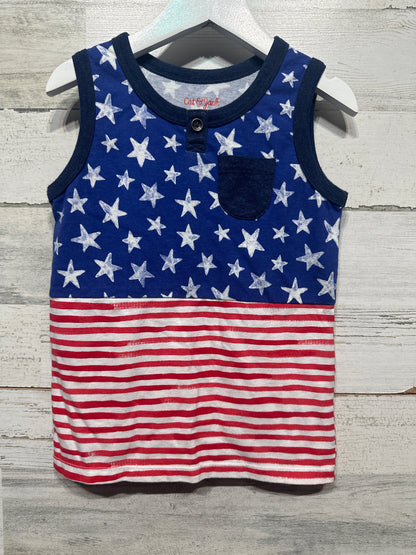 Boys Size 4t Cat and Jack Stars and Stripes Tank Top - Very Good Used Condition