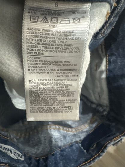 Girls Size 8 Old Navy Distressed Shorts With Adjustable Waist - Good Used Condition