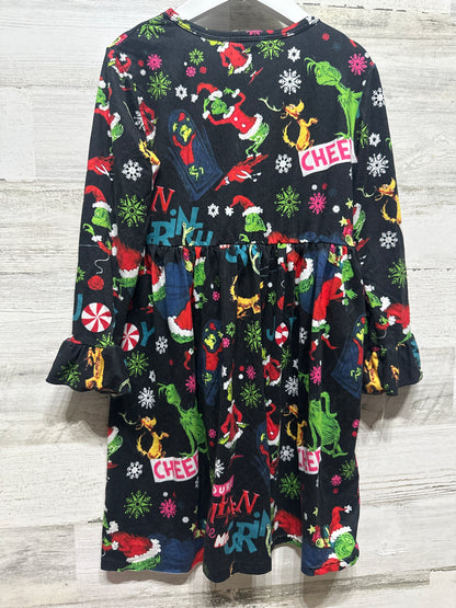 Girls Preowned Size 6-7 Grinch Dress - Good Used Condition