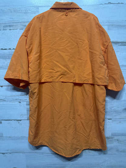 Boys Preowned Size 18-20 XL Magellan Orange Button Up Shirt - Very Good Used Condition