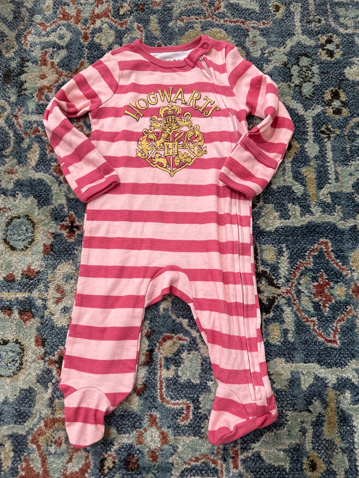 Harry Potter Hogwarts Girls 0-6m Footed Sleeper VGUC