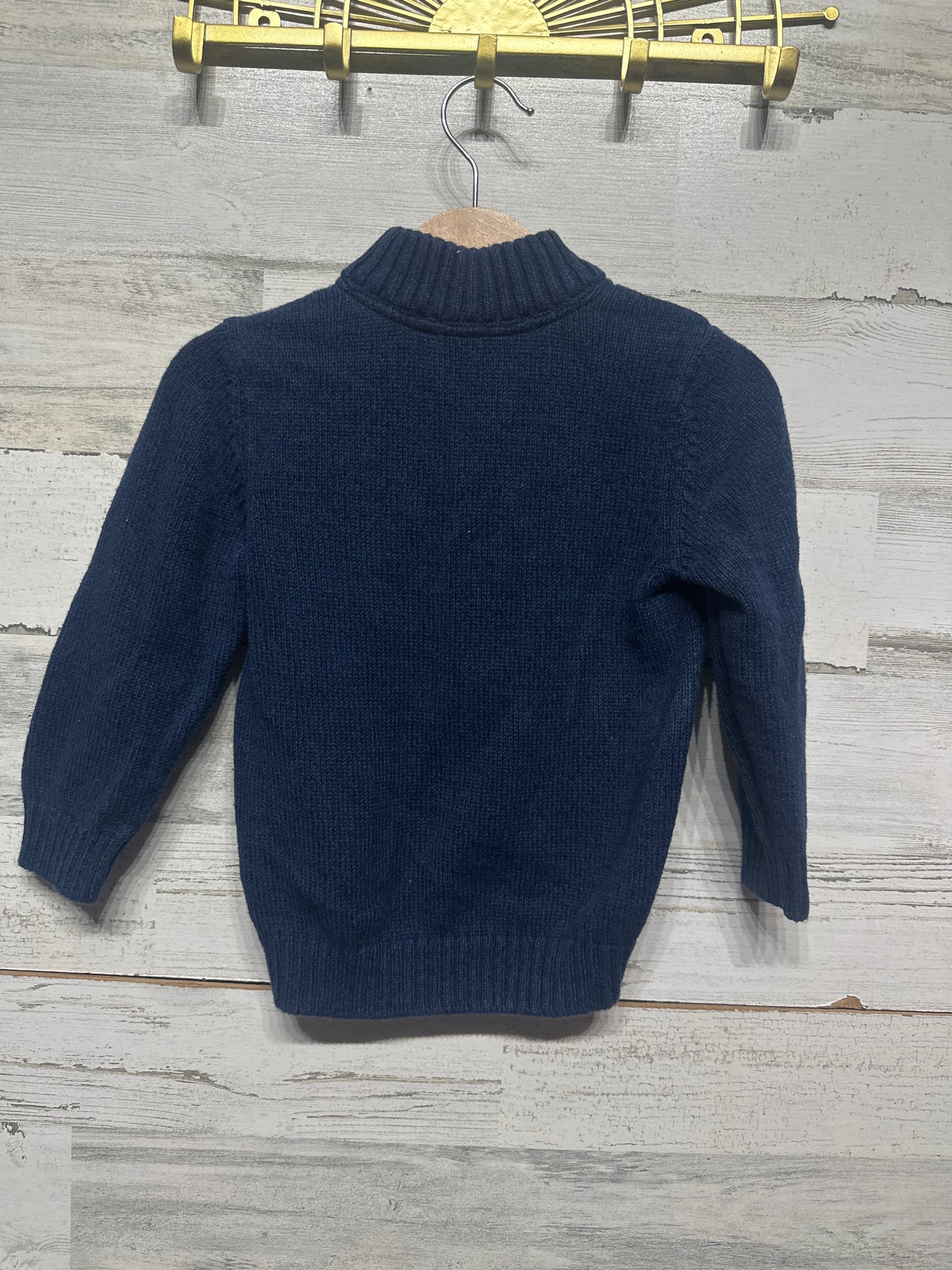 Quarter Zip Navy Blue Sweater - Carter’s - Boys Size 24m - Very Good Used Condition
