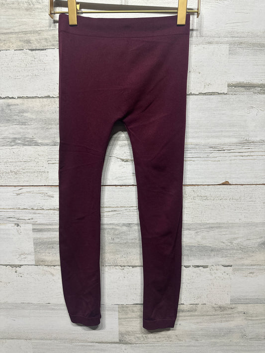 Girls Preowned Size 7-8 (S) Copper Key Maroon Leggings - Very Good Used Condition