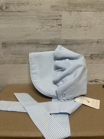 Girls Size L (18m - 3t) TBBC Seersucker Bonnet - New With Tags
