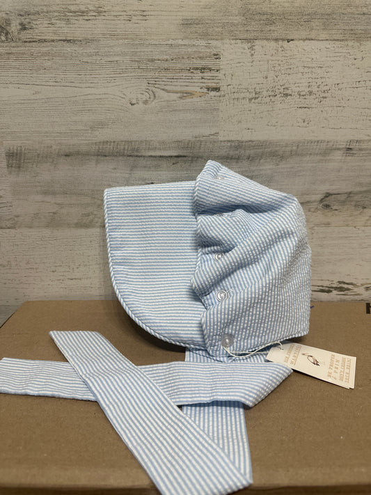 Girls Size L (18m - 3t) TBBC Seersucker Bonnet - New With Tags