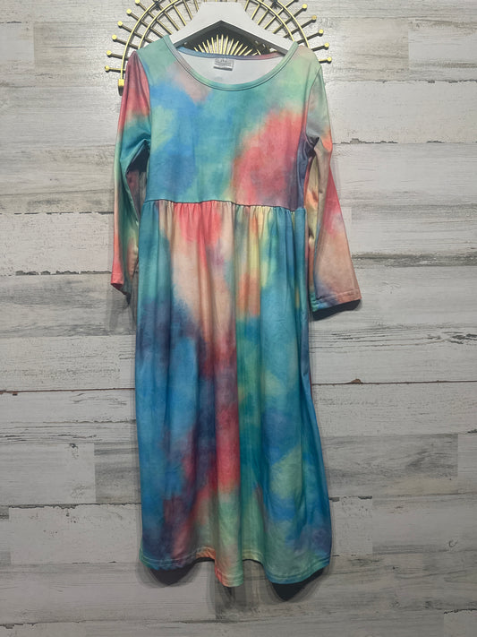 Girls Size 6-7 Tie Dye Dress - Good Used Condition