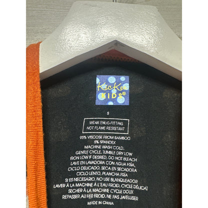 Kickee Pants Kids Size 5 Bamboo Candy Corn Fall Pajama Set VGUC