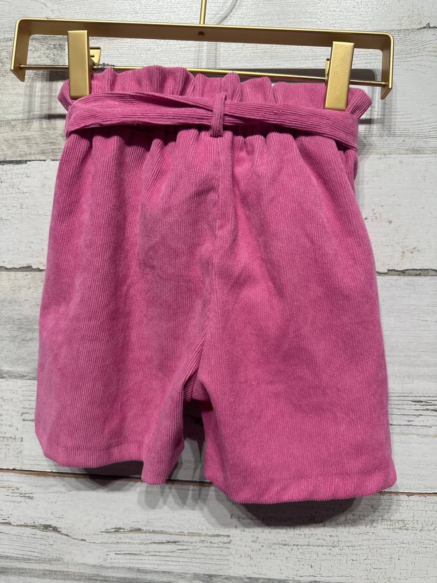 Girls Size 7-8 Pink Cord Shorts - Good Used Condition