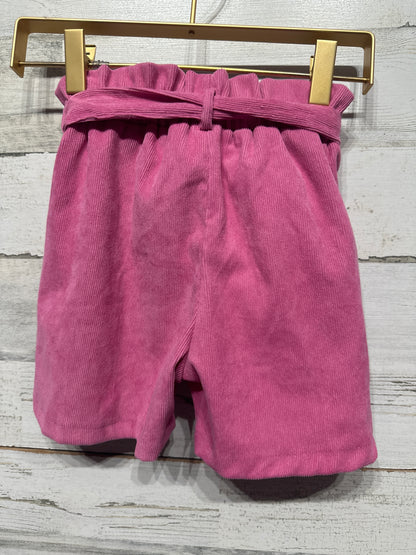 Girls Size 7-8 Pink Cord Shorts - Good Used Condition