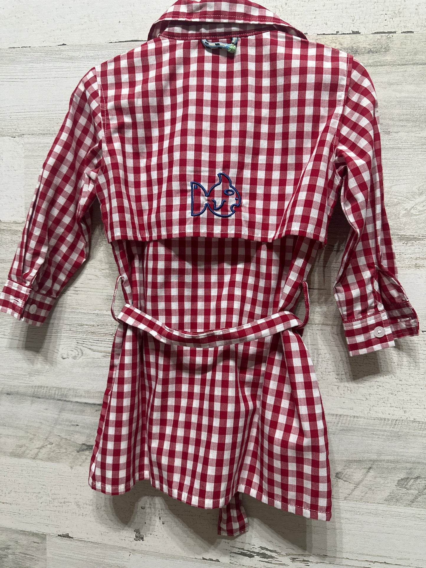 Girls Size 2t Prodoh Red Plaid Fishing Dress - Very Good Used Condition