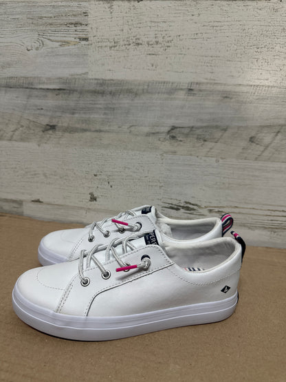 Size 3 (Youth) Sperry White Top-Sider Shoes - New Without Box