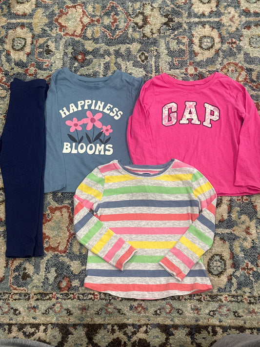 Girls Size 3T Long Sleeve Clothing Lot 4 Pieces GUC
