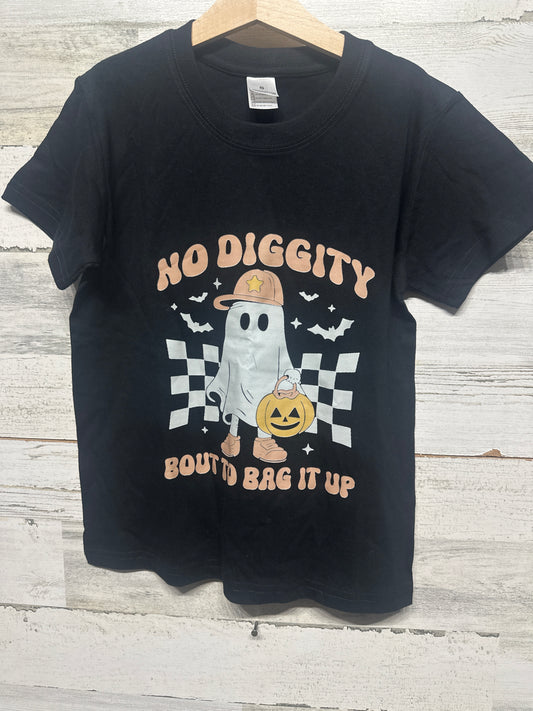 Boys Size Small (6-8) No Diggity Halloween T-Shirt - New Without Tags