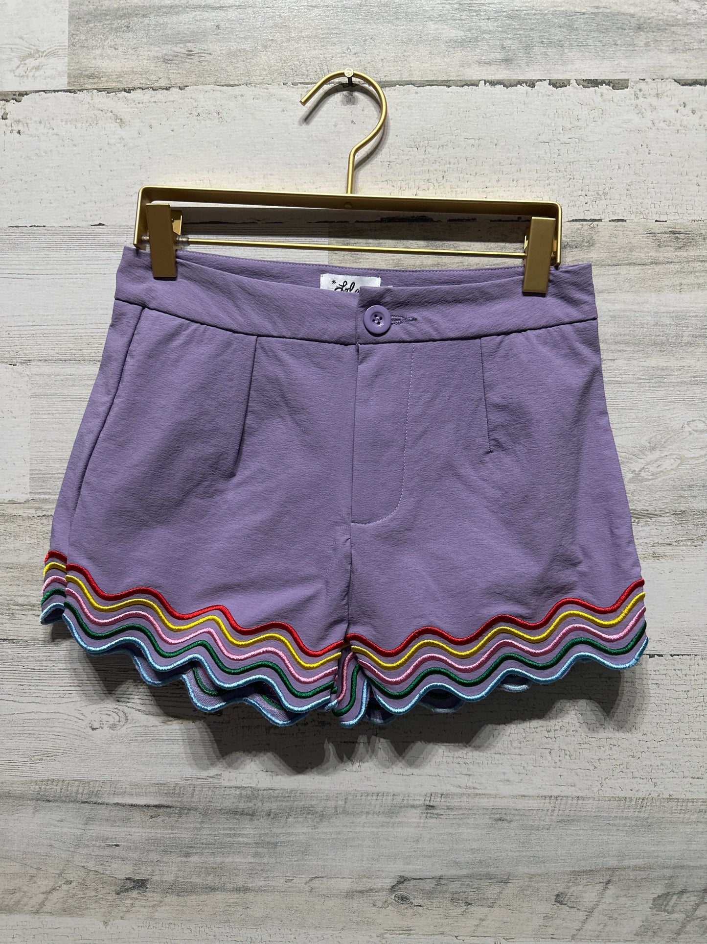 Girls Size 12 Lola and The Boys Rainbow Wave Shorts - Good Used Condition