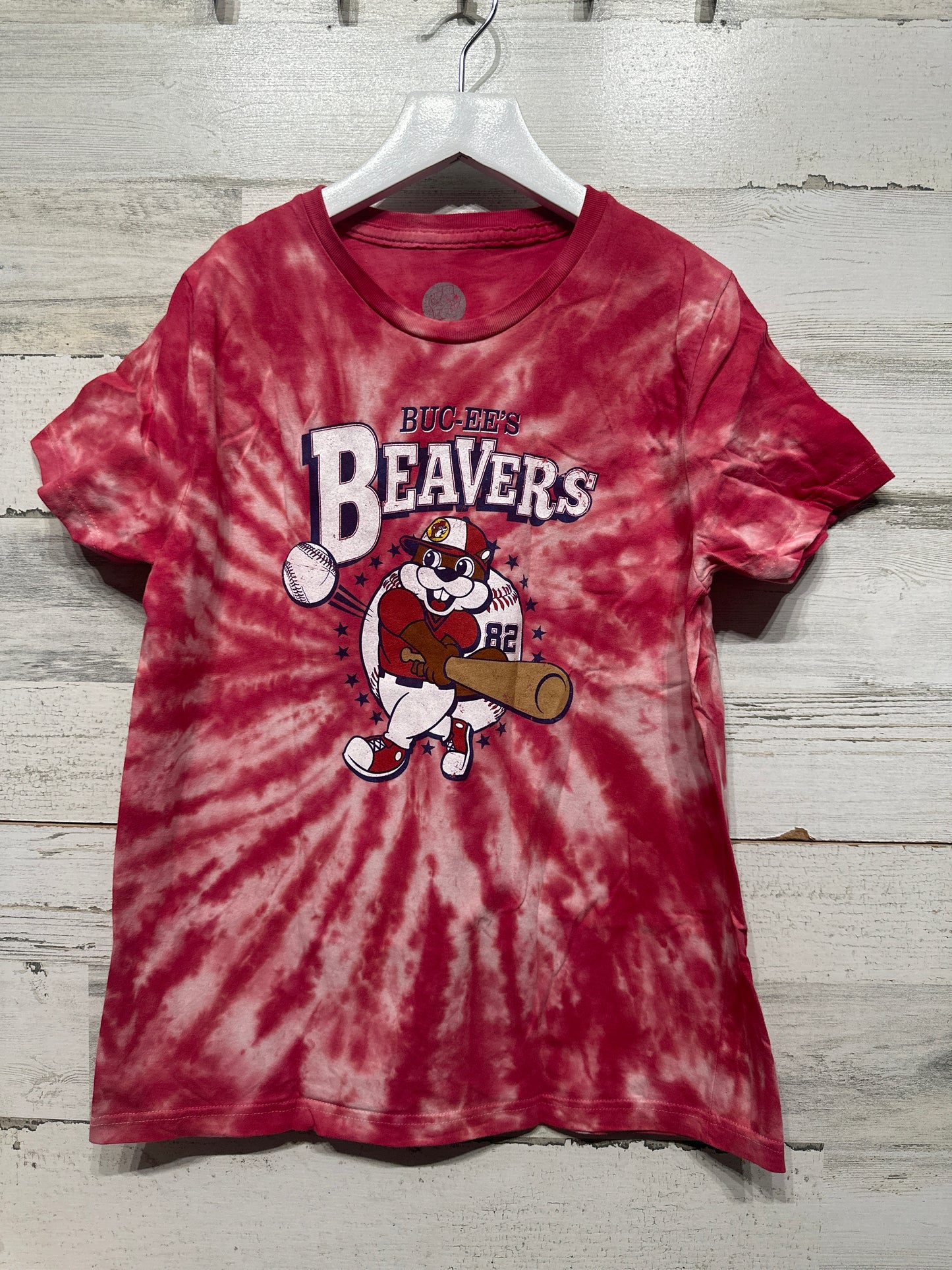 Boys Preowned Size Youth Medium Buc-ee’s Beavers Baseball T-Shirt - Good Used Condition