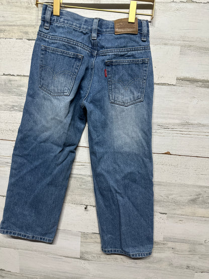 Boys Size 7 Regular Levi’s 569 Loose Straight Adjustable Waist Jeans - Good Used Condition