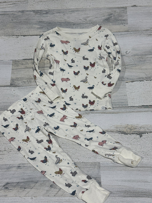 Organic Cotton Farm Animals Little Planet Pajama Set - Size 18m - Very Good Used Condition