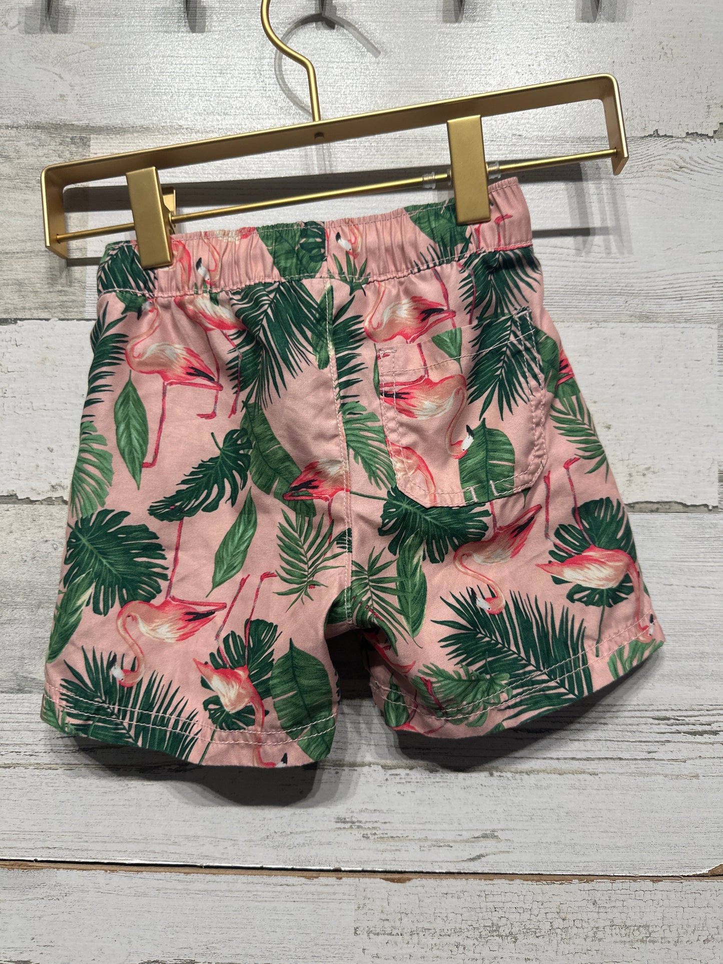 Boys Size 2t Old Navy Flamingo Swim Trunks - Good Used Condition