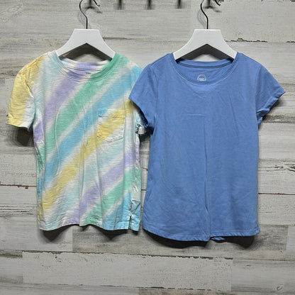 Girls Size Medium Short Sleeve Shirt Lot (2 Pieces) - Play Condition