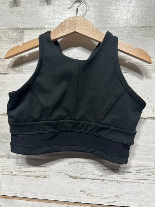 Girls Preowned Size 8-10 Medium J+L Dancewear Black Sports Bra - Very Good Used Condition