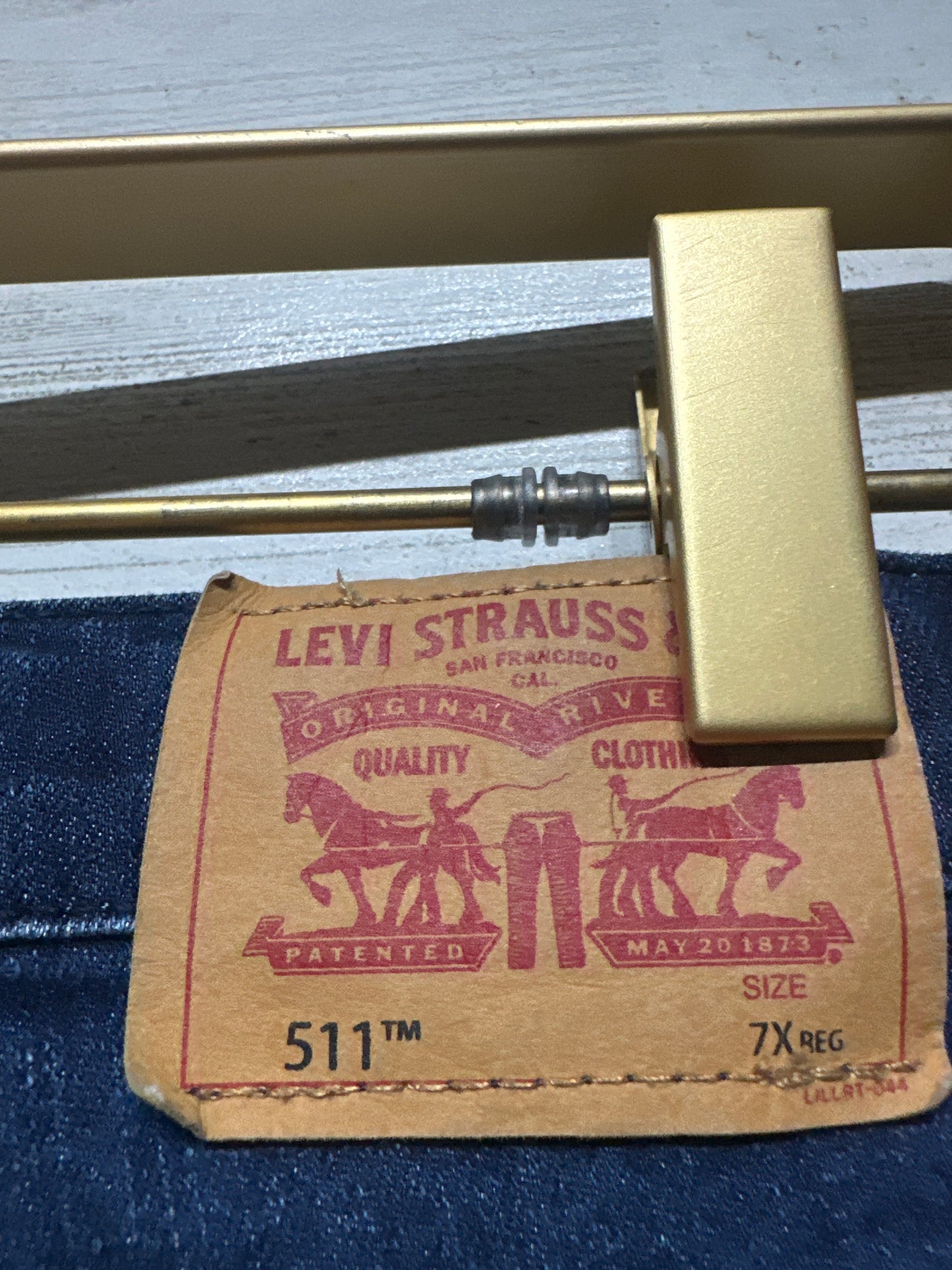 Levi's 511 Slim Adjustable Waist Jeans - Girls Size 7x Regular - Very Good Used Condition