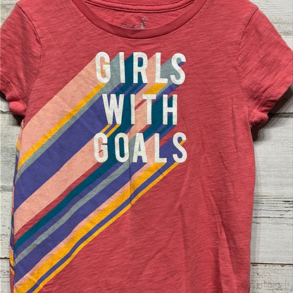 Girls Size Small (6-7) Peek Girls With Goals Tee  - Good Used Condition