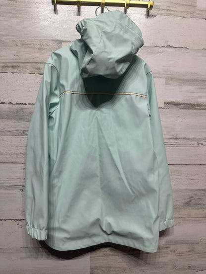 Size Medium Girls Hooded Water Resistant Lightly Lined Rain Jacket - Play Condition*