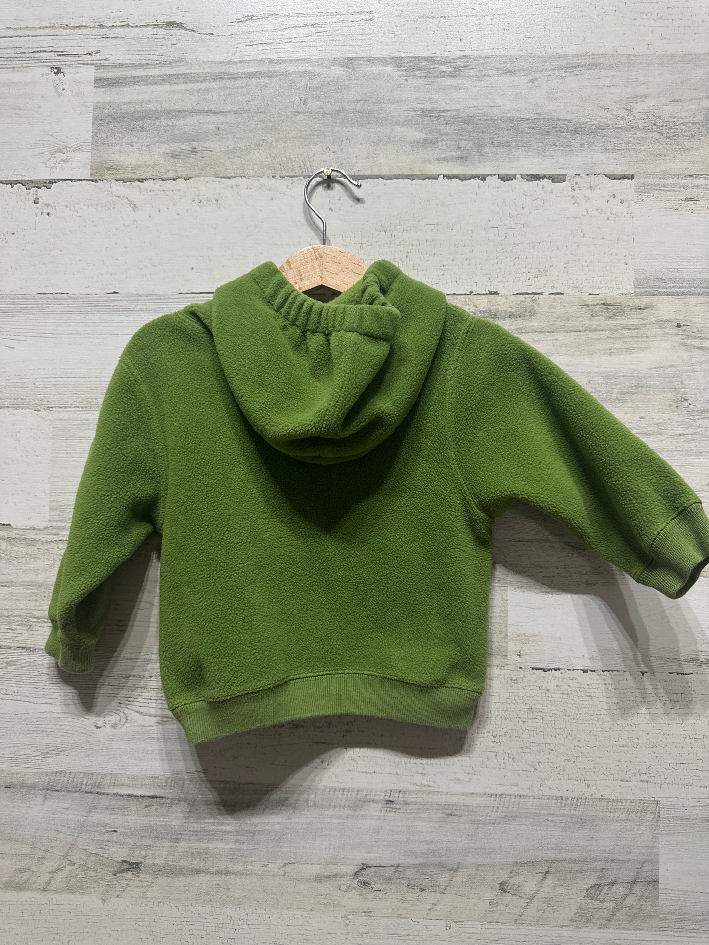 Boys Size 12-18m Baby Gap Green Fleece Hoodie - Good Used Condition