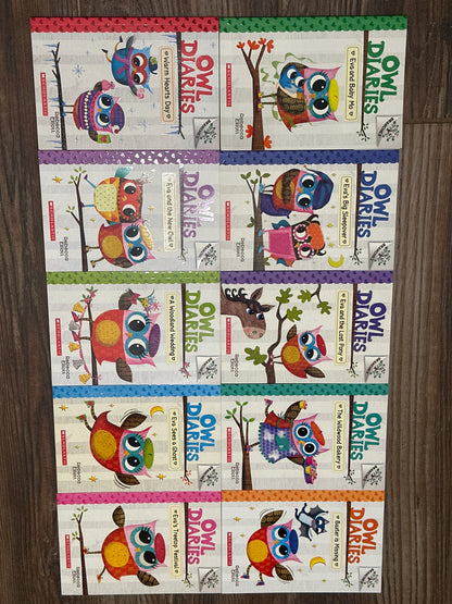 Owl Diaries 10 Book Set - Good Used Condition