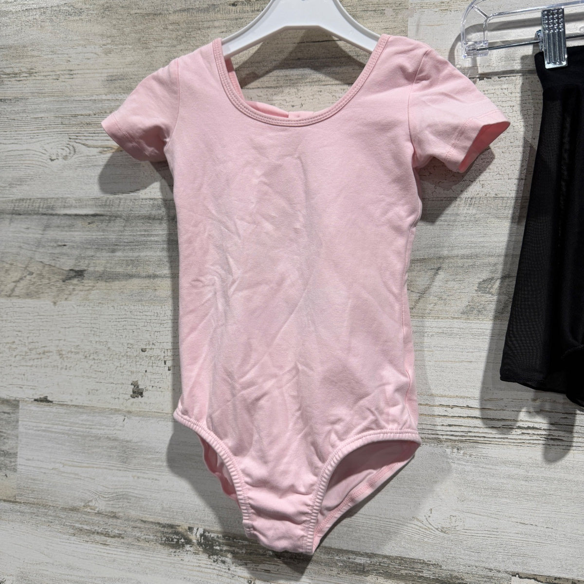 Motionwear Leotard and Skirt Set Girls 3T/4T Pink Black Polyester Ballet Flawed*1