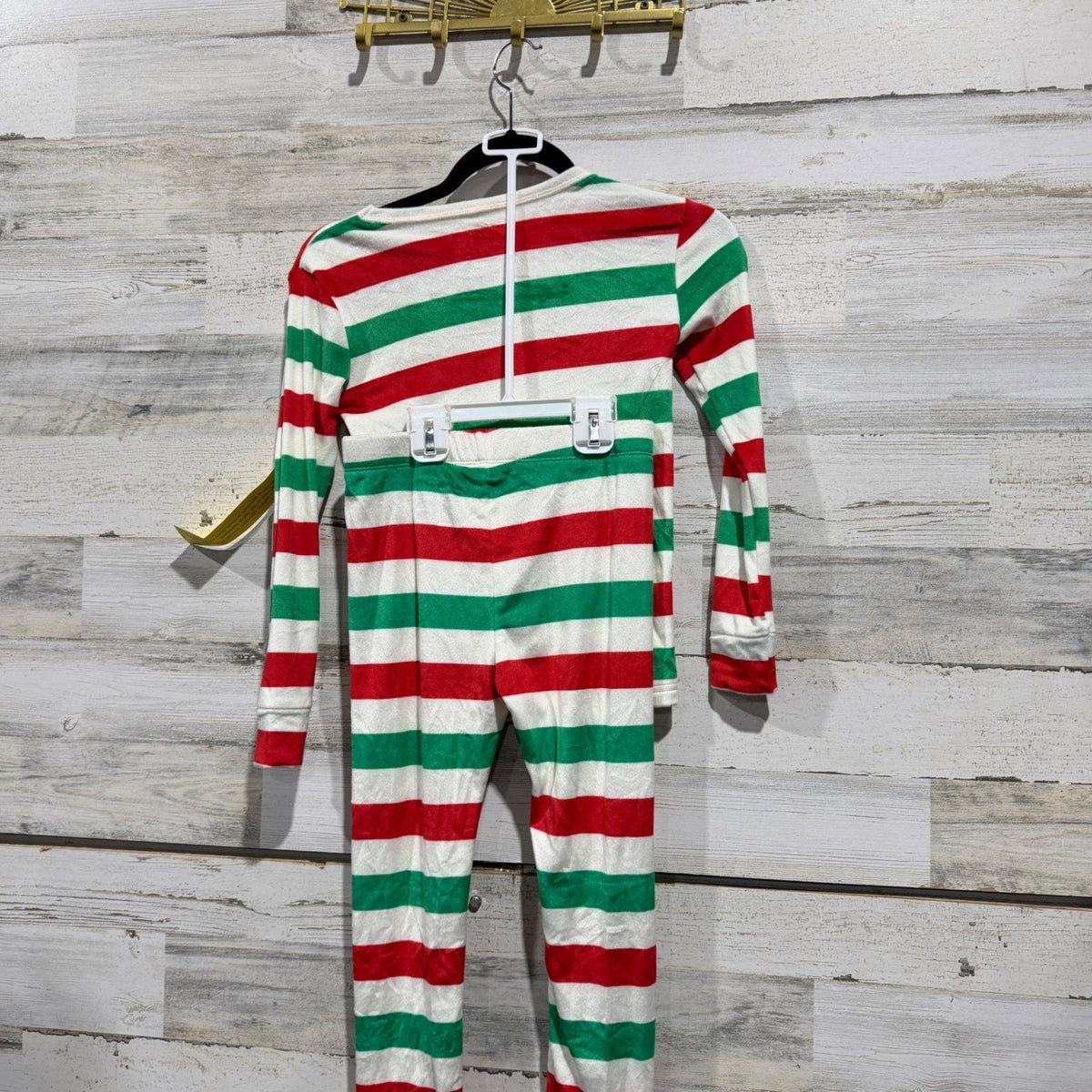 Cat & Jack Holiday Stripe Pajama Set Kids 10 Red Green Fleece Christmas NWT5