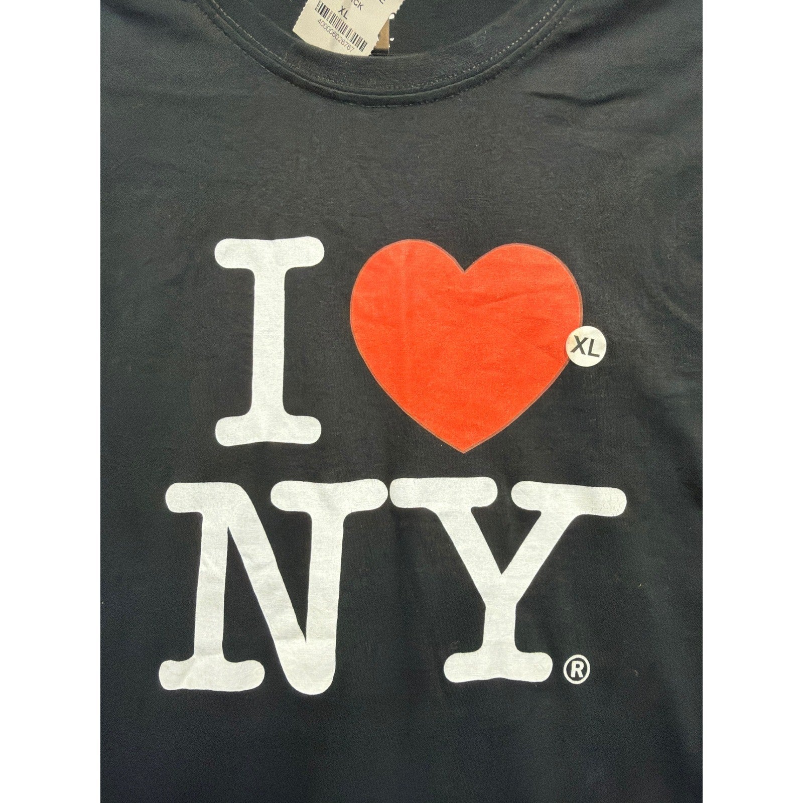 I Love NY Graphic Tee Juniors Women XL Black Heart Souvenir T-Shirt NWT1